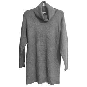 New Raya Gray Cowl Neck Sweater Tunic Dress Women’s XS Rayon Blend
